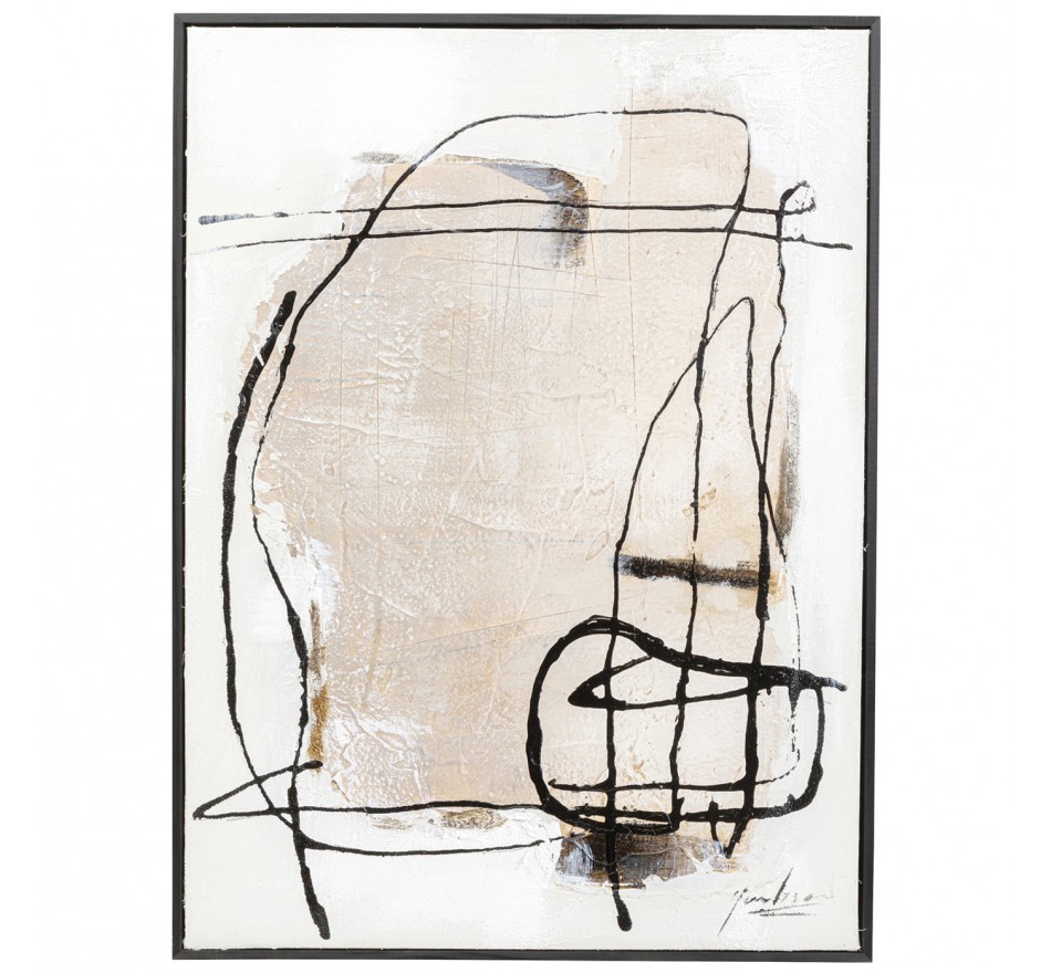 Peinture Frame Dust 75x55cm grise Kare Design