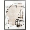 Toile abstraite blanche, grise et noire - Dust - Kare Design
