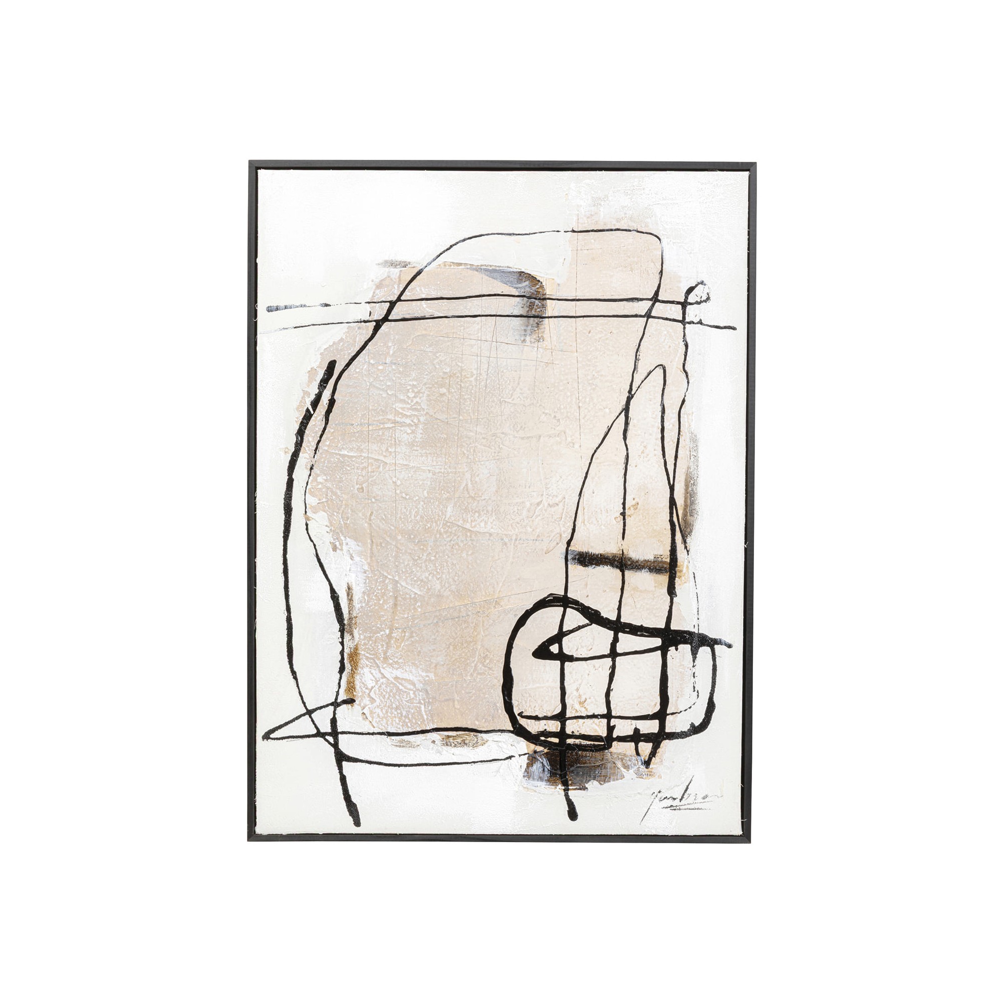 Peinture Frame Dust 75x55cm grise Kare Design