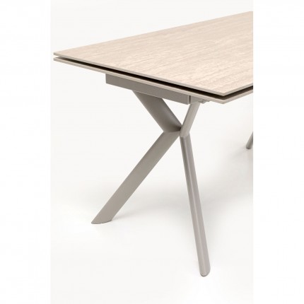 Table à rallonges Xenia Travertino 200x80cm Kare Design