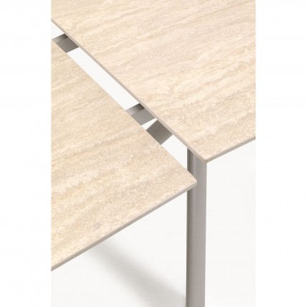 Table à rallonges Xenia Travertino 200x80cm Kare Design