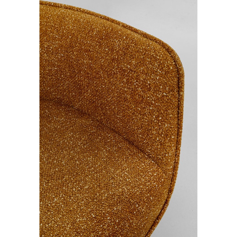 Fauteuil pivotant + repose-pieds Jules jaune