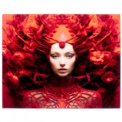 Glass Picture red muse 50x40cm Kare Design