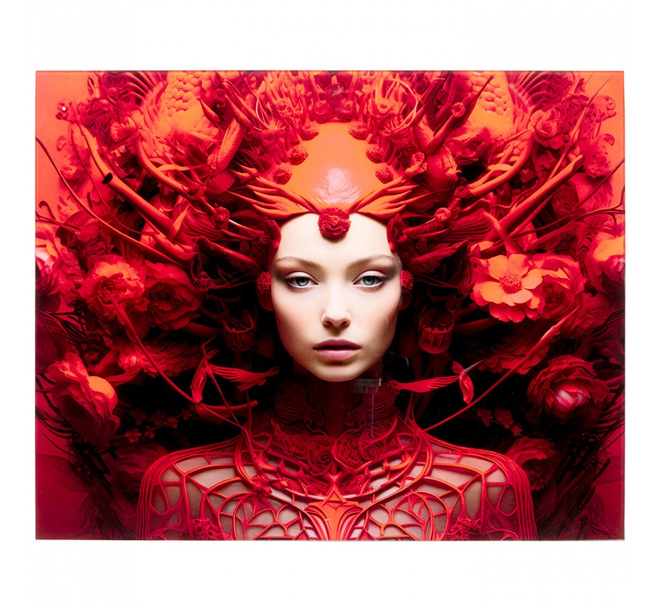 Glass Picture red muse 50x40cm Kare Design