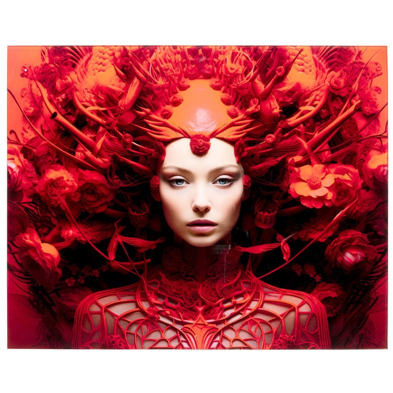 Tableau en verre muse rouge - Kare Design