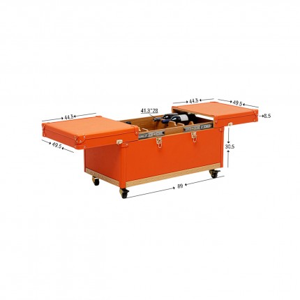 Table basse bar Monaco orange Kare Design