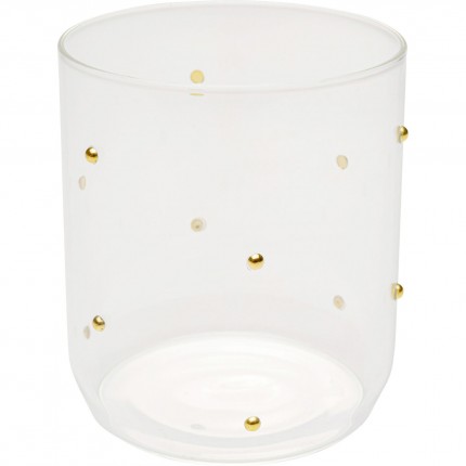 Verres à eau Glam Dots dorés set de 4 Kare Design