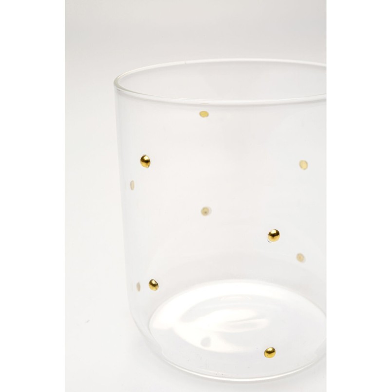 Verre à eau Glam Dots Gold 9cm