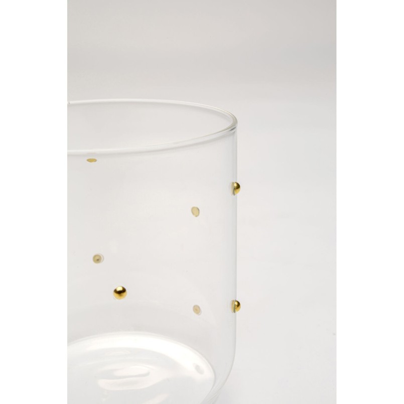 Verre à eau Glam Dots Gold 9cm