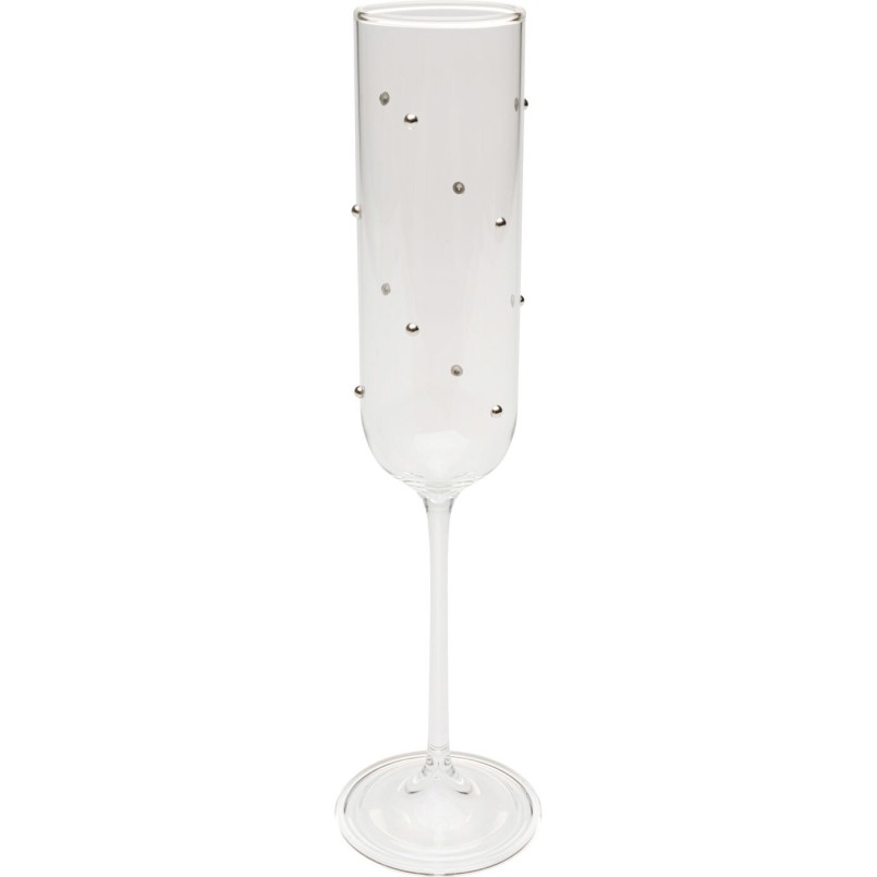 Verre à champagne Glam Dots Silver 25cm