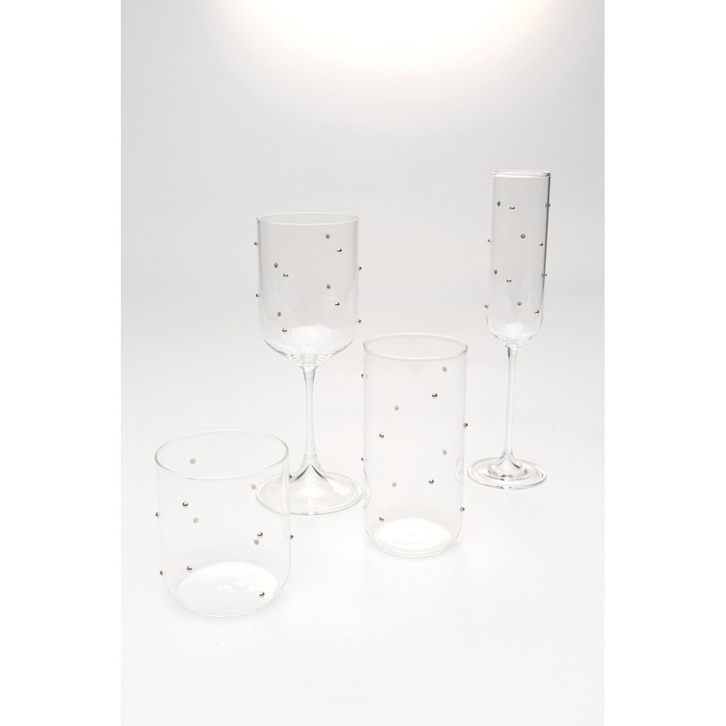 Verre à champagne Glam Dots Silver 25cm