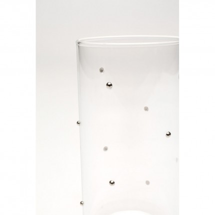 High Water Glass Glam Dots silver (4/set) Kare Design