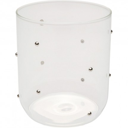 Verres à eau Glam Dots argentés set de 4 Kare Design