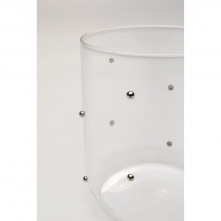 Water Glass Glam Dots silver (4/set) Kare Design