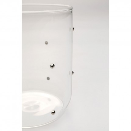 Verres à eau Glam Dots argentés set de 4 Kare Design