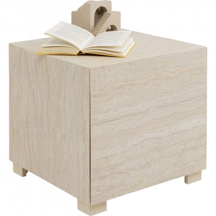 Side Table with drawer Travertino Kare Design