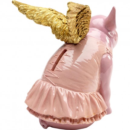 Tirelire cochon ailé rose 15cm Kare Design