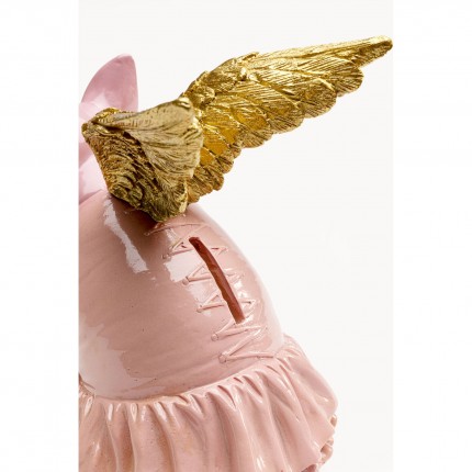 Money Box winged pig pink 15cm Kare Design