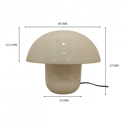 Lampe Mushroom 27cm beige Kare Design