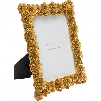Picture Frame peonies 18x23cm gold Kare Design