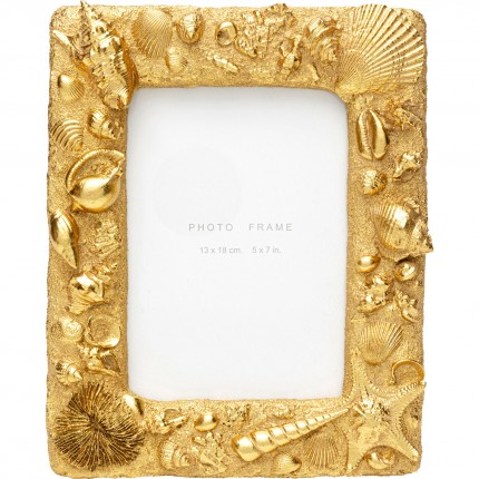 Picture Frame shells 20x25cm gold Kare Design
