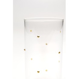 Verres hauts à pois dorés en relief - Glam Dots - Kare Design