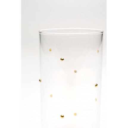 Verres hauts Glam Dots dorés set de 4 Kare Design