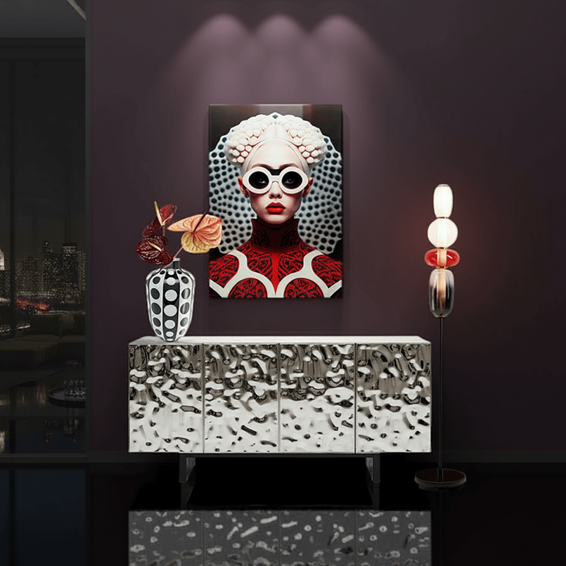 Chromed sideboard - Caldera - Kare Design