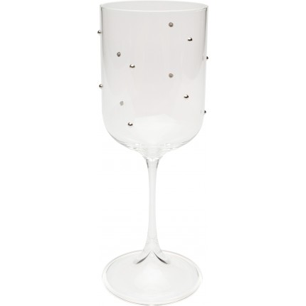 Wine Glass Glam Dots silver (4/set) Kare Design