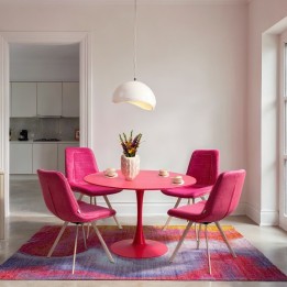 Chaise pivotante en velours rose - Baron - Kare Design