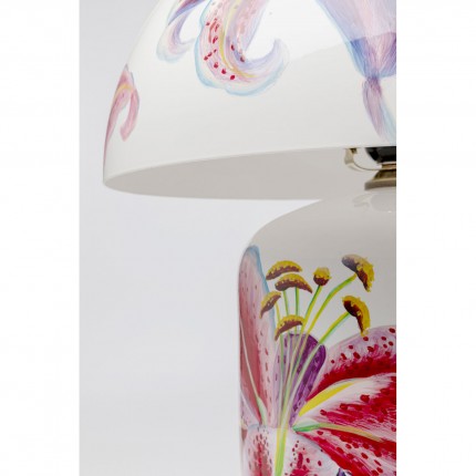 Table Lamp lillies pink Kare Design