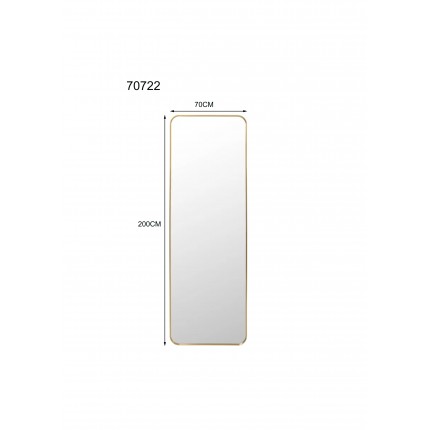 Miroir Simply 200x70cm laiton Kare Design