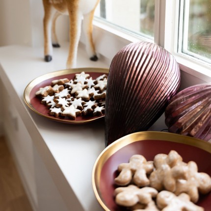 Bols Vibrations 18cm rouges set de 4 Kare Design