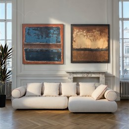 Brown and black abstract painting - Silence - Kare Design