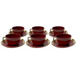 Tasses à café rouges et dorées - Vibrations - Kare Design