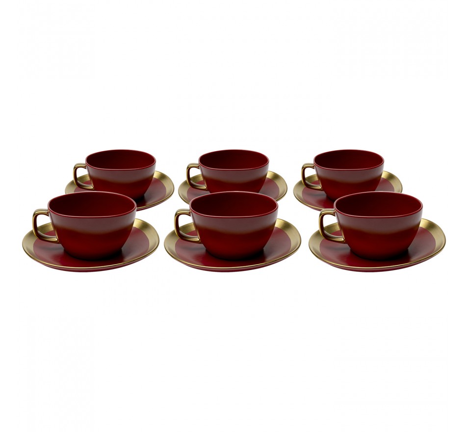 Tasses à café Vibrations rouges set de 6 Kare Design