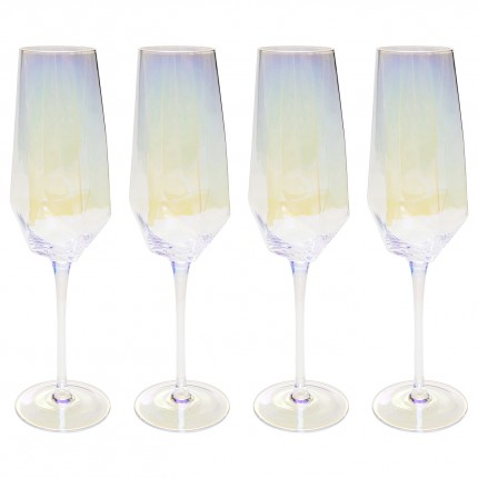 Champagne Glass Diamond (4/set) Kare Design