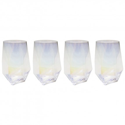 Verres à eau Diamond 15cm set de 4 Kare Design