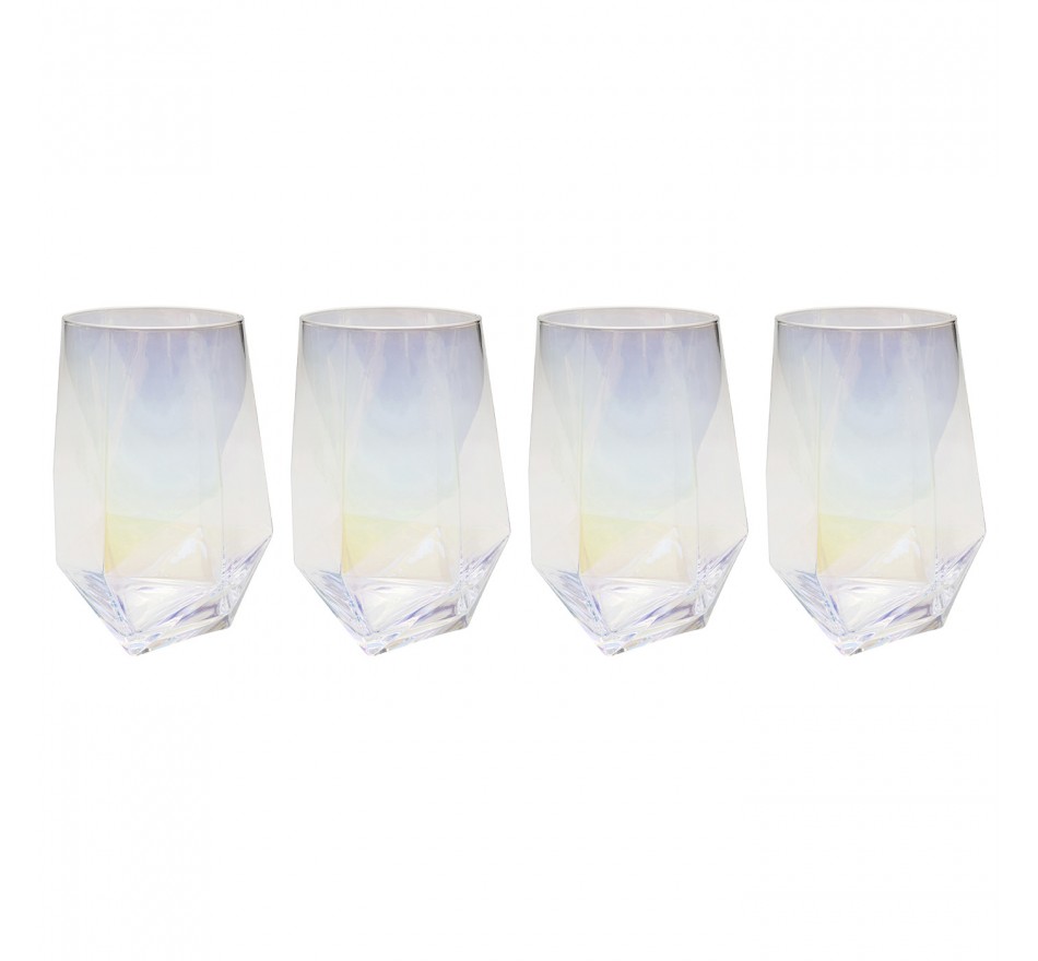Verres à eau Diamond 15cm set de 4 Kare Design