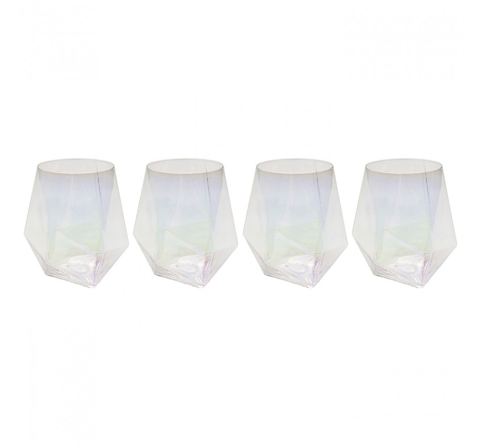 Verres à eau Diamond 12cm set de 4 Kare Design