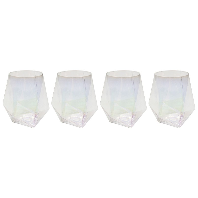 Water Glass Diamond 12cm (4/set) Kare Design