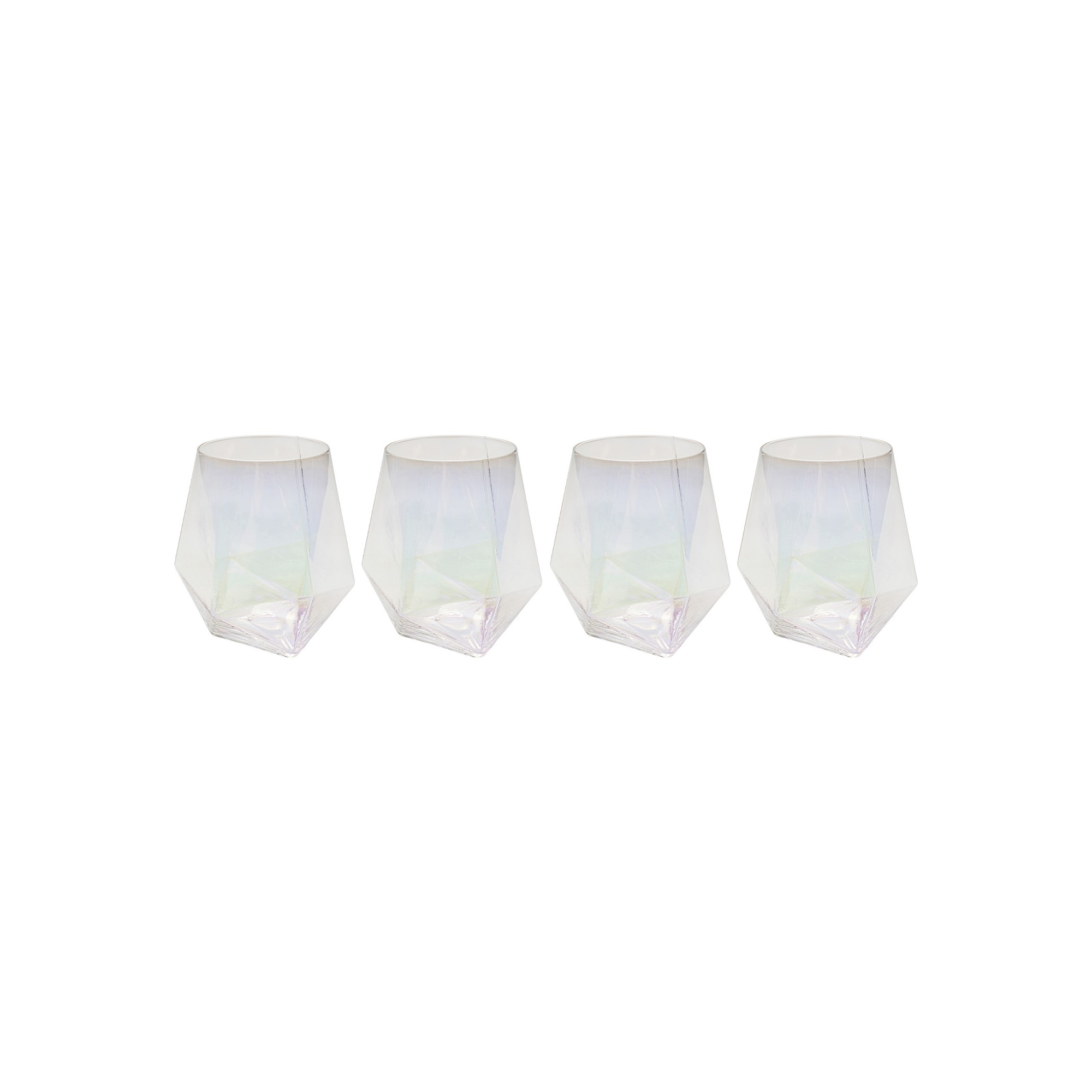 Water Glass Diamond 12cm (4/set) Kare Design