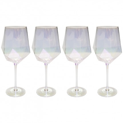 Verres à vin rouge Diamond set de 4 Kare Design