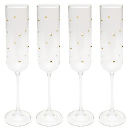 Champagne Glass Glam Dots gold (4/set) Kare Design