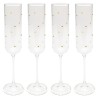 Champagne Glass Glam Dots gold (4/set) Kare Design