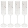 Flûtes à champagne à pois argentés en relief - Glam Dots - Kare Design