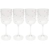 Wine Glass Glam Dots silver (4/set) Kare Design