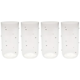 Verres hauts à pois argentés en relief - Glam Dots - Kare Design
