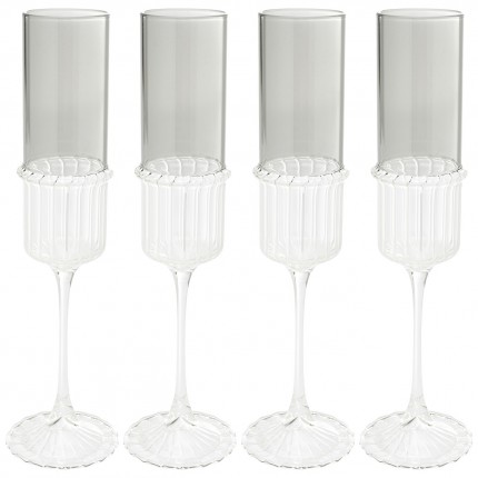 Flûtes à champagne Noelle set de 4 Kare Design