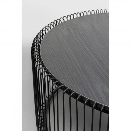 Tables basses Wire bois noir set de 2 Kare Design
